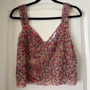 Zara Multi-Color Full Beaded Top